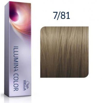 Крем-фарба для волосся Wella Illumina Color 7/81 Середній блондин перлинно-попелястий 60 мл