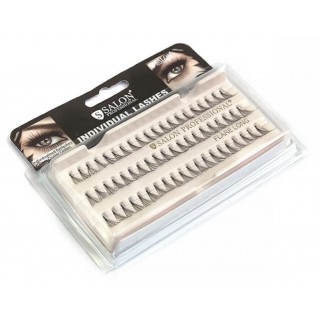 Вії в пучках Salon Individual lashes flare long black Довгі чорні