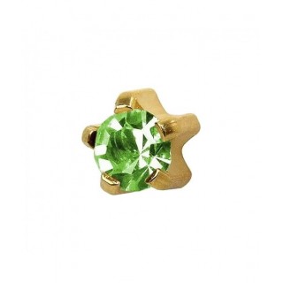 Сережки-голки для проколу вух Studex крапан М-108 хризоліт