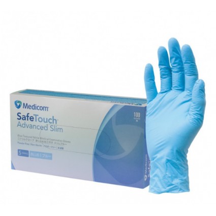 Перчатки нитриловые M голубые текстурированные без пудри нестерильные (3.0 г) (100шт./уп)