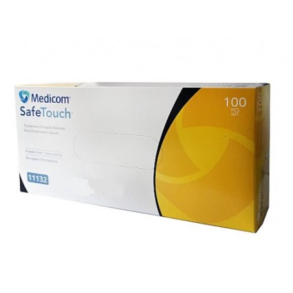 Рукавички Medicom M вінілові з пудрою нестерильні прозорі (100шт./уп)