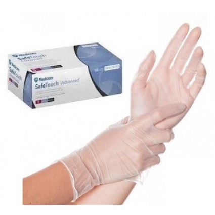 Рукавички M вінілові з пудрою нестерильні (100шт./уп)