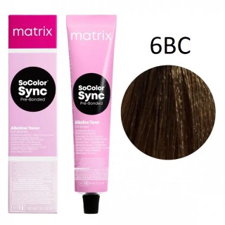 Крем-фарба для волосся без аміаку Matrix SoColor Sync 6BC Темний блондин коричнево-мідний 90 мл