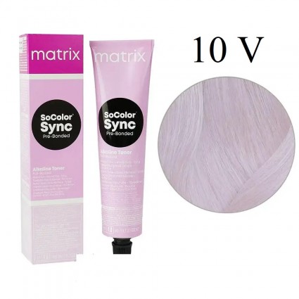 Крем-фарба для волосся без аміаку Matrix SoColor Sync 10V Дуже світлий блондин фіолетовий 90 мл