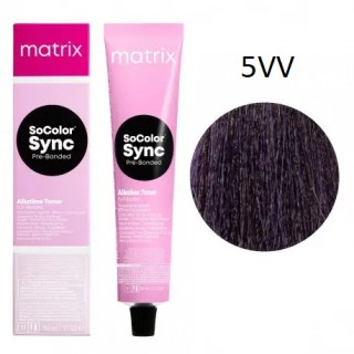 Крем-фарба для волосся без аміаку Matrix SoColor Sync 5VV Світлий шатен перламутровий інтенсивний 90 мл