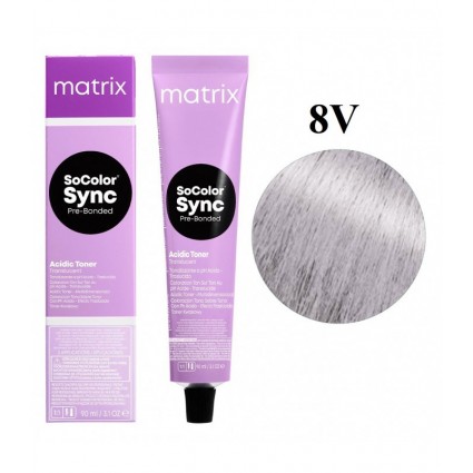Тонер на кислотній основі для волосся 8V Matrix Color Sync фіолетовий 90 мл