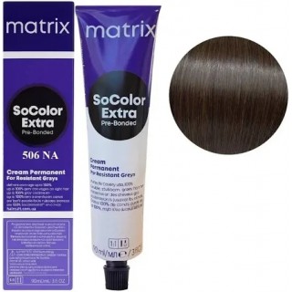 Стійка крем фарба Matrix SOCOLOR.Pre-Bonded Extra Coverage 506NA Темний блондин попелястий 90 мл
