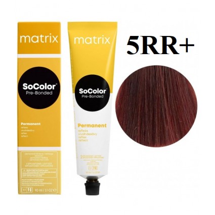 Стійка крем-фарба Matrix Socolor Pre-Bonded 5RR Світлий шатен глибокий червоний 90 мл