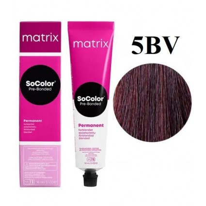 Стійка крем-фарба Matrix Socolor Pre-Bonded 5BV Світлий шатен коричнево-перламутровий 90 мл
