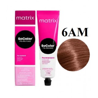 Стійка крем-фарба Matrix Socolor Pre-Bonded 6AM Темний блондин попелястий моко 90 мл