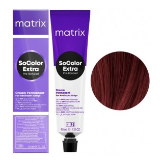 Фарба для високоефективного 100% забарвлення сивини Matrix SoColor Extra Pre-Bonded 2025 506RB Темний блондин червоний коричневий