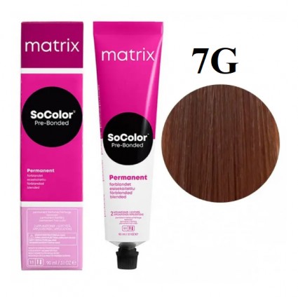 Стійка крем-фарба Matrix Socolor Pre-Bonded 7G Блондин золотистий 90 мл