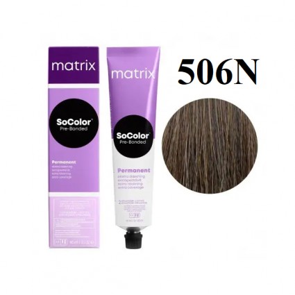 Стійка крем фарба Matrix SOCOLOR Pre-Bonded Extra Coverage 506N Темний блондин натуральний 90 мл