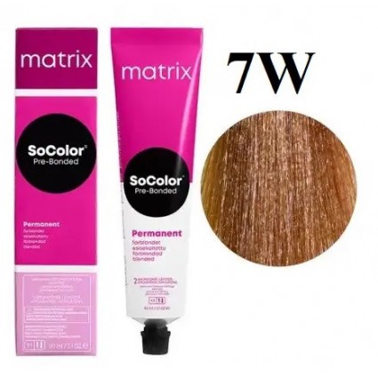 Стійка крем-фарба Matrix Socolor Pre-Bonded 7W Блондин теплий 90 мл Стійка крем-фарба Matrix Socolor Pre-Bonded 7W Блондин теплий 90 мл