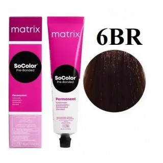 Стійка крем-фарба Matrix Socolor Pre-Bonded 6BR Темний блондин коричнево-червоний 90 мл