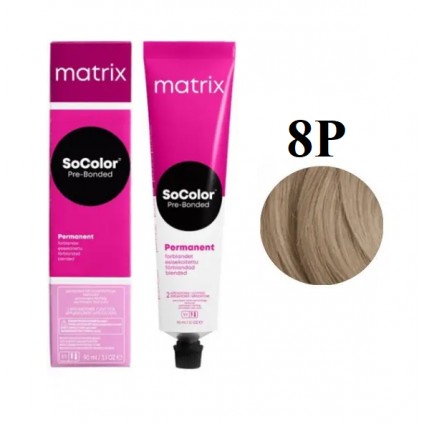 Стійка крем-фарба Matrix Socolor Pre-Bonded 8P Світлий блондин перлинний 90 мл