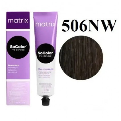 Стійка крем фарба Matrix SOCOLOR Pre-Bonded Extra Coverage 506NW натуральний теплий блондин 90 мл