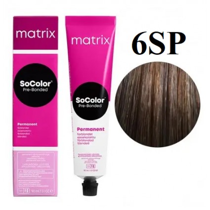 Стійка крем-фарба Matrix Socolor Pre-Bonded 6SP Темний блондин сріблясто-перлинний 90 мл