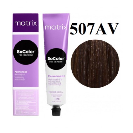 Стійка крем фарба Matrix SOCOLOR Pre-Bonded Extra Coverage 507AV блондин попелястий 90 мл