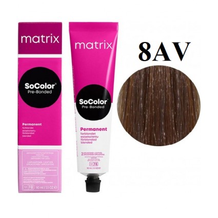 Стійка крем-фарба Matrix Socolor Pre-Bonded 8AV Світлий блондин попелясто-перламутровий 90 мл