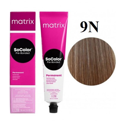 Стійка крем-фарба Matrix Socolor Pre-Bonded 9N Дуже світлий блондин натуральний 90 мл