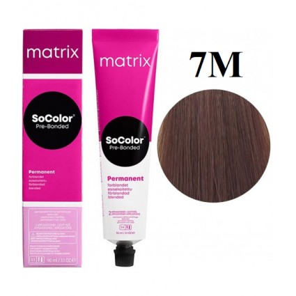 Стійка крем-фарба Matrix Socolor Pre-Bonded 7M Блондин моко 90 мл