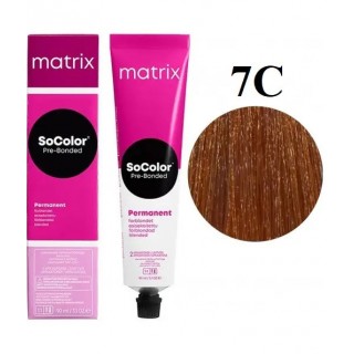 Стійка крем-фарба Matrix Socolor Pre-Bonded 7C Блондин мідний 90 мл