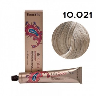 Стійка крем-фарба Farmavita Life Color Plus 10.021 Платиновий перлинний попелястий блондин 100 мл