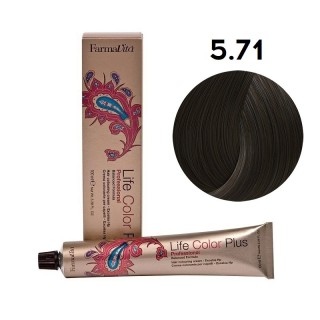 Стійка крем-фарба Farmavita Life Color Plus 5.71 Середній коричневий кашемір попелястий 100 мл