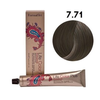 Стійка крем-фарба FarmaVita Life Color Plus 7.71 Дуже світлий коричневий кашемір попелястий 100 мл