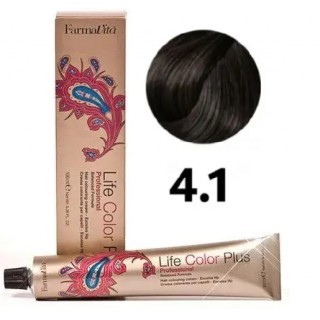 Стійка крем-фарба Fatmavita Life Color Plus 4.1 Каштановий попелястий 100 мл