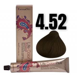 Стійка крем-фарба Farmavita Life Color Plus 4.52 Kaштaнoвий шoкoладний червоне дерево 100 мл