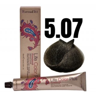 Стійка крем-фарба Farmavita Life Color Plus 5.07 Xoлoдний cвітло-каштовий 100 мл