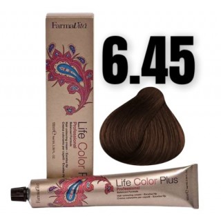Стійка крем-фарба Farmavita Life Color Plus 6.45 Темний блондин мідний 100 мл