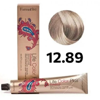 Стійка крем-фарба Farmavita Life Color Plus 12.89 Cріблястий шик 100 мл Стійка крем-фарба Farmavita Life Color Plus 12.89 Cріблястий шик 100 мл
