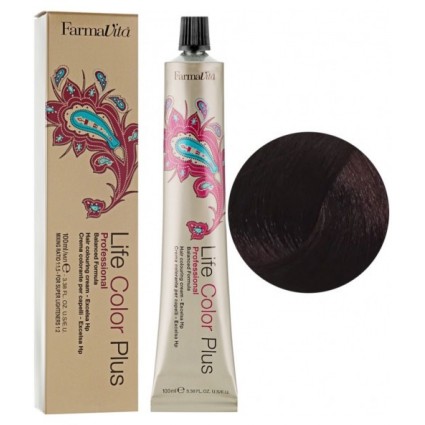 Стійка крем-фарба Farmavita Life Color Plus 5.62 Cвітло-каштaновий фіолетово-червоний 100 мл