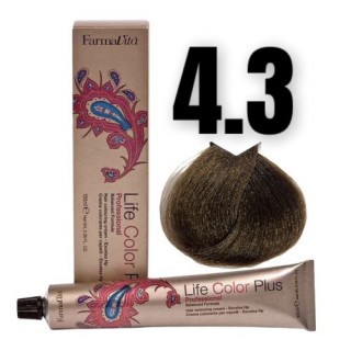 Стійка крем-фарба Farmavita Life Color Plus 4.3 Каштановий золотистий 100 мл