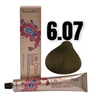 Стійка крем-фарба Farmavita Life Color Plus 6.07 Xoлoдний темний блондин 100 мл