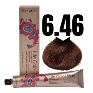 Стійка крем-фарба Farmavita Life Color Plus 6.46 Темний блондин мідно-червоний 100 мл