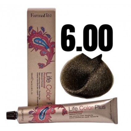 Стійка крем-фарба Farmavita Life Color Plus 6.00 Насичений темний блондин 100 мл