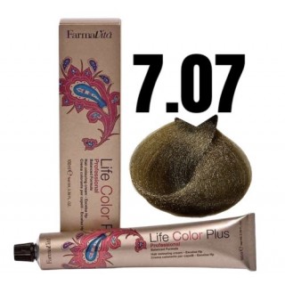 Стійка крем-фарба Farmavita Life Color Plus 7.07 Холодний блондин 100 мл