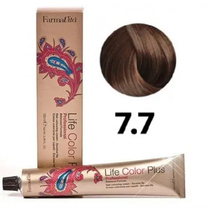 Стійка крем-фарба Farmavita Life Color Plus 7.7 Дуже світлий коричневий кашемір 100 мл