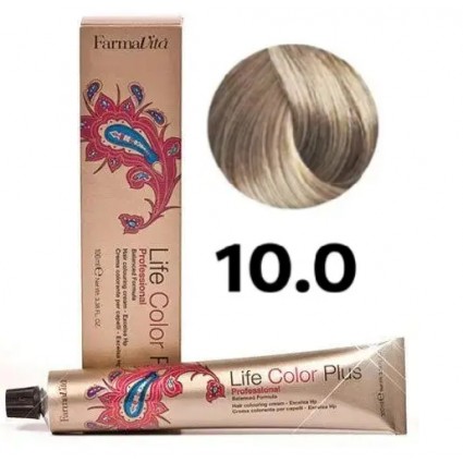 Стійка крем-фарба Farmavita Life Color Plus 10.0 Платиновий блондин 100 мл