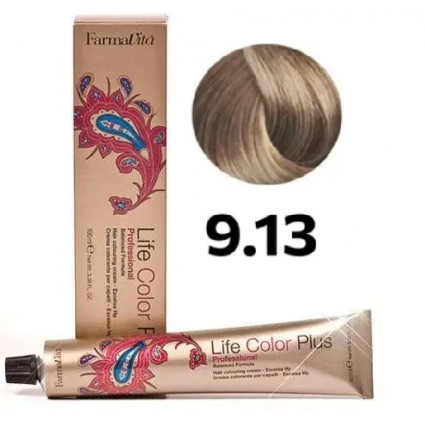 Стійка крем-фарба Farmavita Life Color Plus 9.13 Дуже світлий блондин бежевий 100 мл