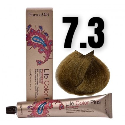 Стійка крем-фарба Farmavita Life Color Plus 7.3 Блондин золотистий 100 мл