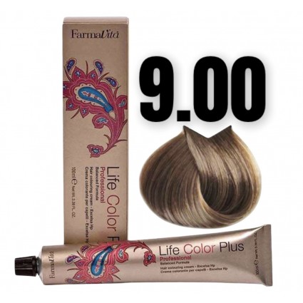 Стійка крем-фарба Farmavita Life Color Plus 9.00 Насичений дуже світлий блондин 100 мл
