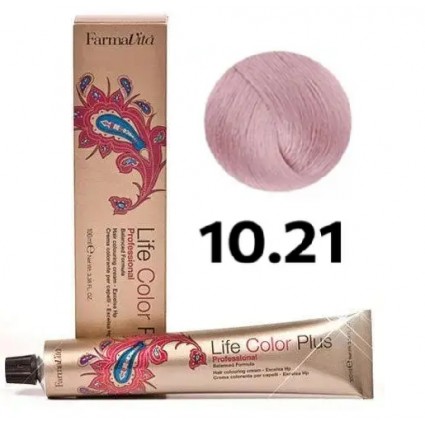 Стійка крем-фарба Farmavita Life Color Plus 10.21 Платиновий блондин пepламутрово-попелястий 100 мл