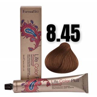 Стійка крем-фарба Farmavita Life Color Plus 8.45 Світлий блондин мідний червоне дерево 100 мл