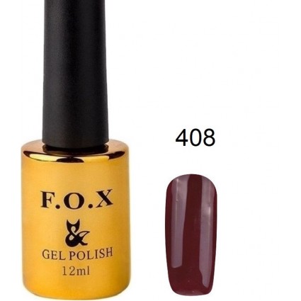 Гель-лак F.O.X Gel Polish Gold Pigment 408 коричневий 12 мл
