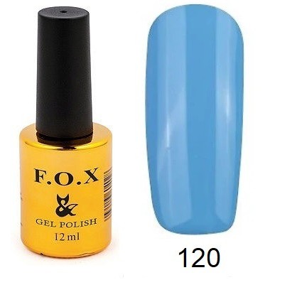 Гель-лак F.O.X Gel Polish Gold Pigment 120 блакитний 12 мл